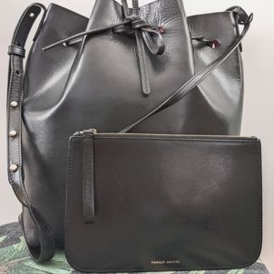 Mansur Gavriel Large Black/Flamma Bucket Bag